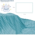 thumbnail image 5 of Cobija para Bebé, Bluelander, de Franela, Diseño de Hexágono Grande, Azul Cielo, 5 of 5