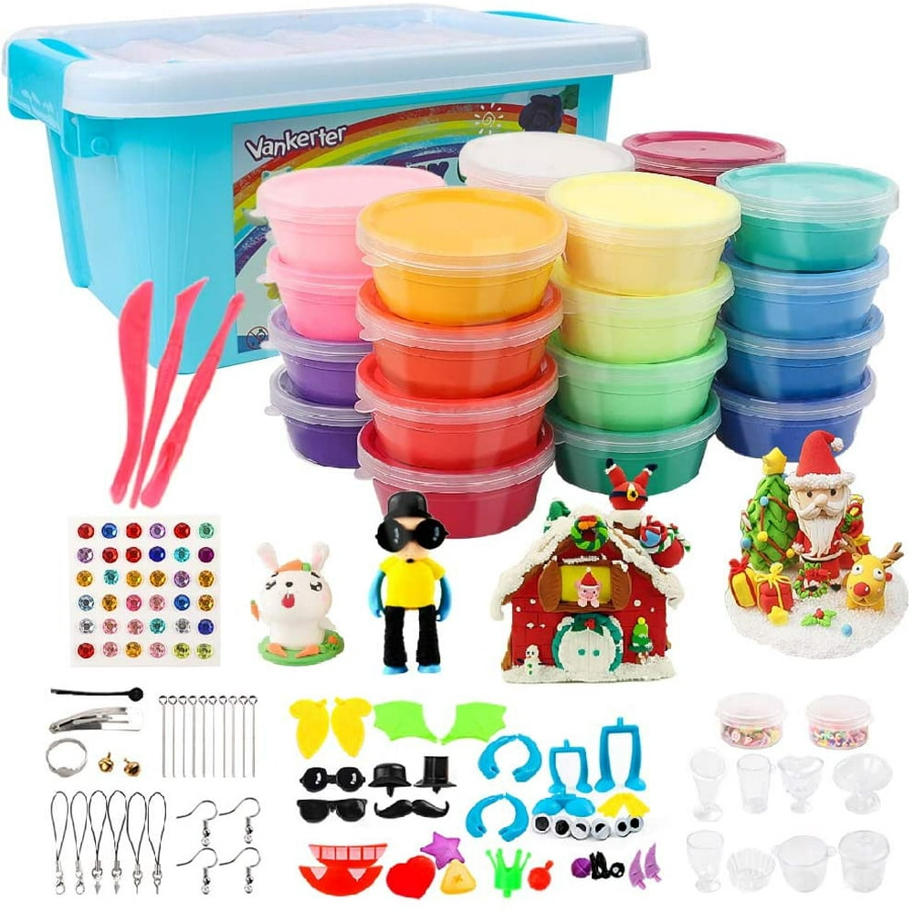 Gold Toy 24 Colors(0.7 Ounce Per Color) Air Dry Clay Kit Ultra Light