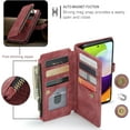 thumbnail image 2 of Wallet Case for Samsung Galaxy A52 4G/5G A52S 5G, Premium Handmade PU Leather Phone Case Card Slots Magnetic Closure Zipper Pocket Kickstand Flip Case with Hand Strap, 2 of 6