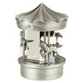 thumbnail image 3 of Leeber Silverplate And Pewter Finish Carousel Money Bank, 3 of 3