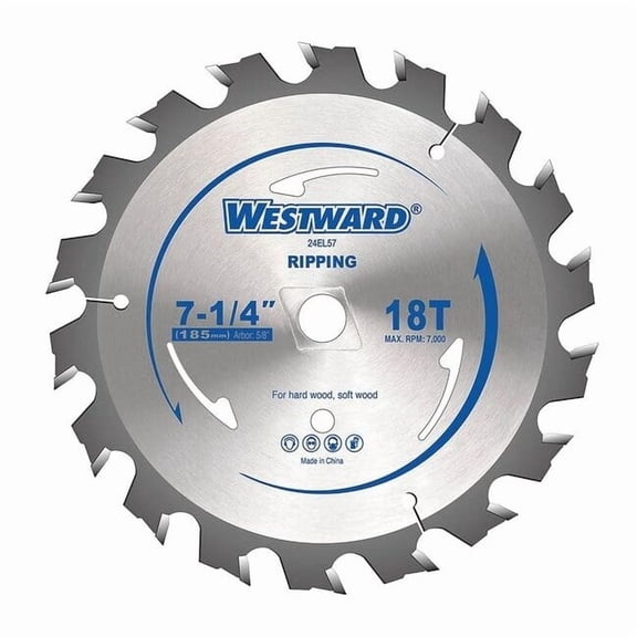 Westward 7-1/4",18-Teeth Circular Saw Blade 24EL57