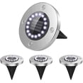thumbnail image 1 of LINLIN 4 Pack Solar Ground Disk Lights,Waterproof 16LED Bulbs Solar Outdoor in-Groung Patio Landscape Lights for Yard Lawn Pathway Garden Driveway Walkway Step Deck, 1 of 9