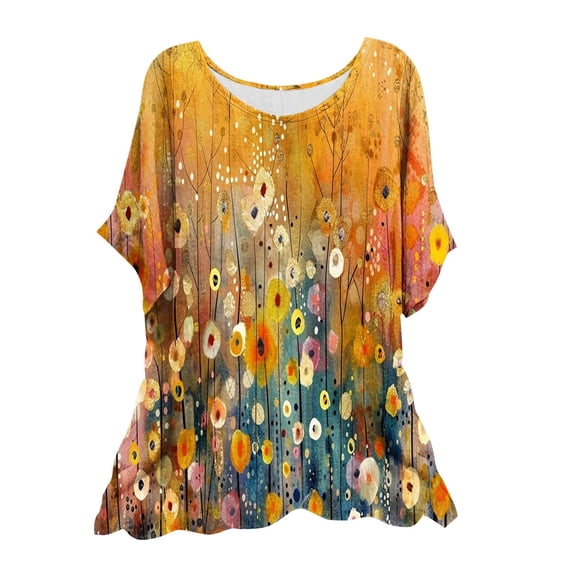 Womens Tops Dressy Casual Short Sleeve Cotton Plus Size Shirts for Curvy Women Try Before You Buy