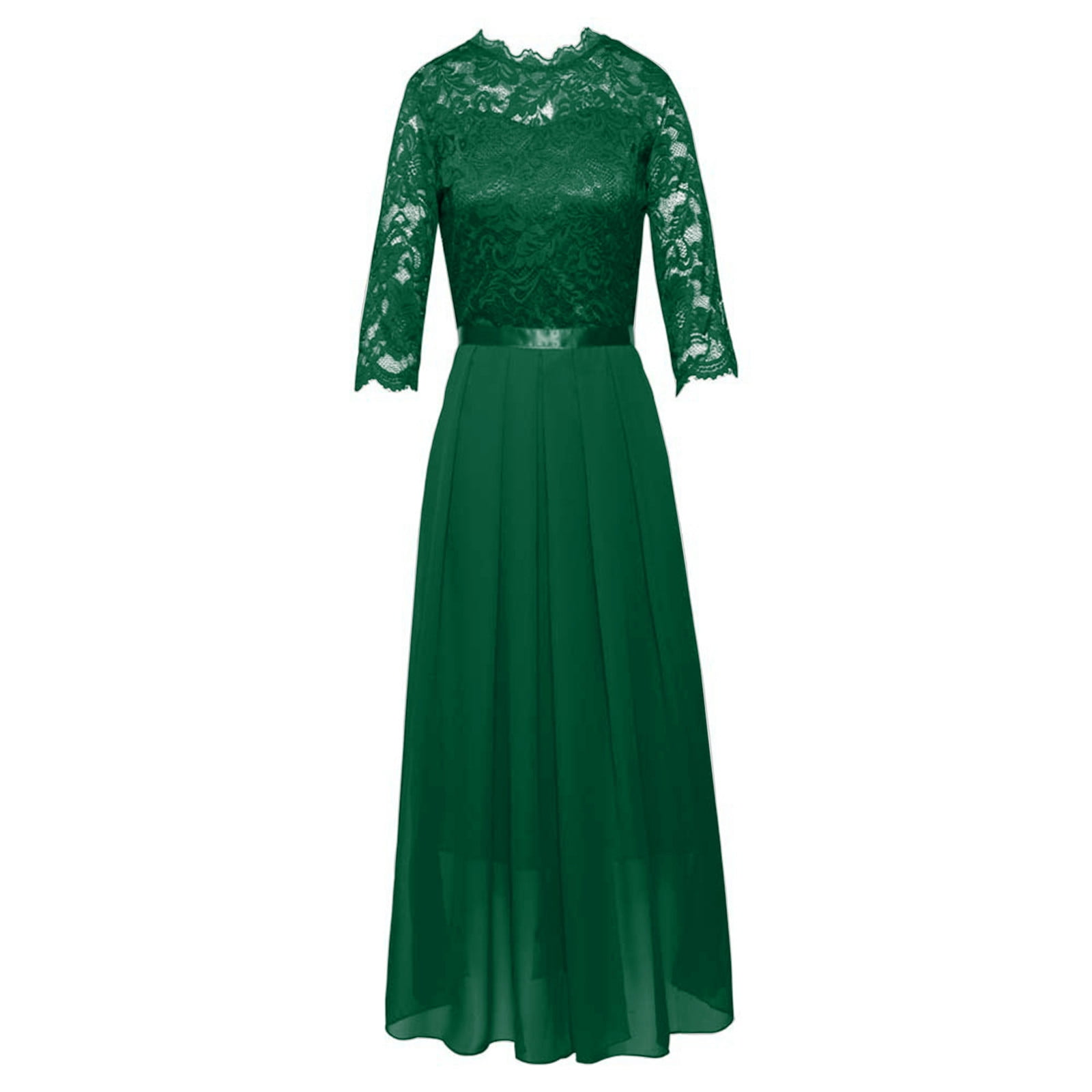 forest green formal dress with sleeves Forest Green Lace Formal Prom Evening Dress with Open Back cg12024 –  classygown main image 0