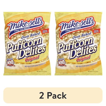 (2 pack) Mike Sells Oven Baked Original Puffcorn Delites, 11oz