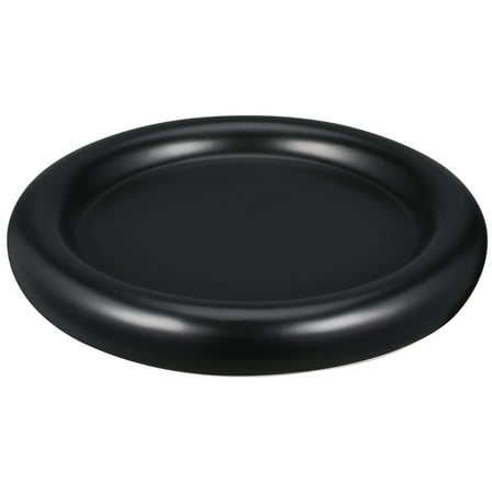 OUNONA Tableware Dining Plate Ceramic Salad Plate 21.50X21.50X3.00CM Black