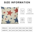 thumbnail image 5 of Creowell 4th of July Pillow Covers, Memorial Day Patriotic Outdoor Decorative Throw Pillows for Couch, Blue Red White Star Decor Cushion Cover American Flag Pillowcase for Bed Car Safa, 5 of 5
