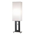 thumbnail image 2 of 360 Lighting Floating Rectangle Modern Table Lamp 30" Tall Black Metal Open Frame White Fabric Box Shade for Bedroom Living Room Bedside Nightstand, 2 of 7