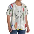 thumbnail image 2 of KLL Happy Easter Print Men's Shirt Short Sleeve Button Down Summer Cuba Beach Shirts-Medium, 2 of 5