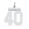 thumbnail image 1 of Beautiful Sterling Silver Rhodium-plated Medium Polished Number 40 Charm, 1 of 2