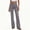 Gray, variant on Women's High Waisted Straight Leg Pants with Button Front and Pockets, Relaxed Fit Casual Summer Style for Vacation and Daily Wear