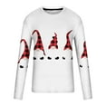 thumbnail image 4 of Honeeladyy Men's 3D Print T-Shirts Christmas Print Tee Long Sleeve Round Neck Pullover Tops #Gl-White-XL, 4 of 5