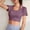 Purple, variant on Ayolanni Muscle Womens Work Clothes Office Cropped Black Yoga Short Sleeve Solid T-Shirts Teens Shirts L