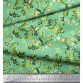 thumbnail image 2 of Soimoi polyester Crepe Fabric Leaves & Floral Artistic Print Fabric by Yard 52 Inch Wide, 2 of 5