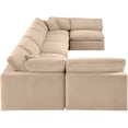 thumbnail image 4 of Meridian Furniture Comfy Beige Velvet 7-Pc. Modular Sectional, 4 of 9