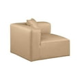 thumbnail image 6 of Meridian Furniture Cube Tan Vegan Leather Corner Chair, 6 of 9