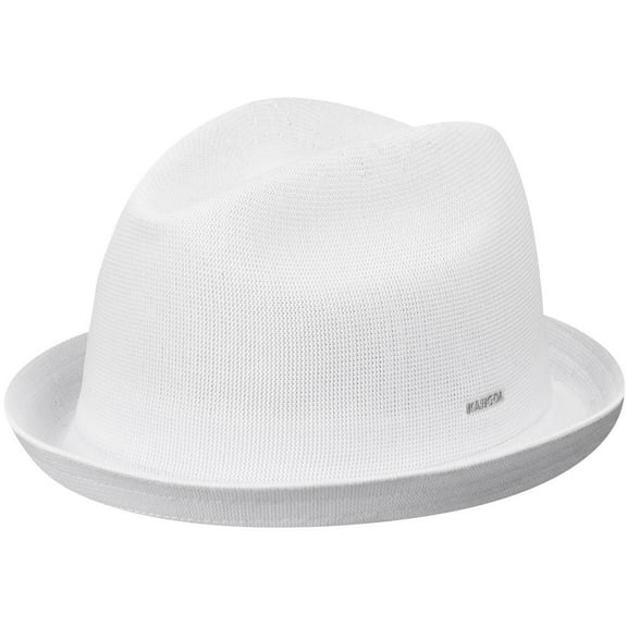 Kangol Tropic Player Hat – Iconic White Spring & Summer Fashion Hat for Unisex Adults, Comfortable 2" Brim, Breathable Traditional Polyester Blend, Center-Dent Crown, Versatile Style for Beach
