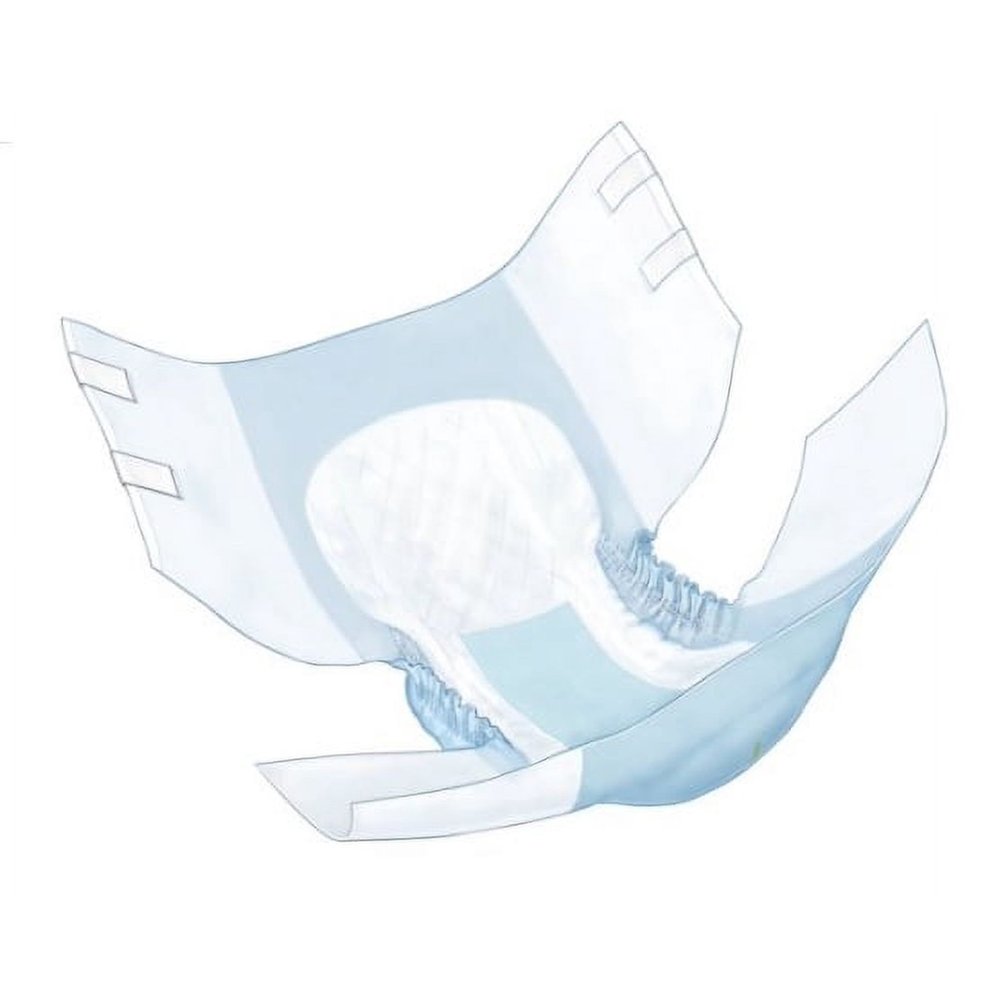 Simplicity Adult Brief Tab Closure Large Disposable Moderate Absorbency, 65034R - Pack of 10