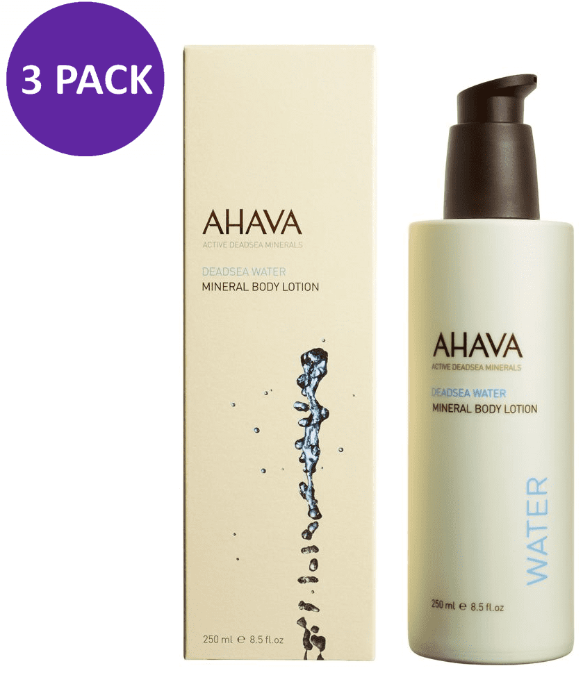 AHAVA Dead Sea Mineral Body Lotions. 8.5 oz (3 PACK)