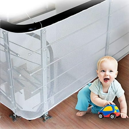 

SPRING PARK Sturdy Kids Stairs Safety Net Patios Thick Mesh Fall Protection Rail Balcony