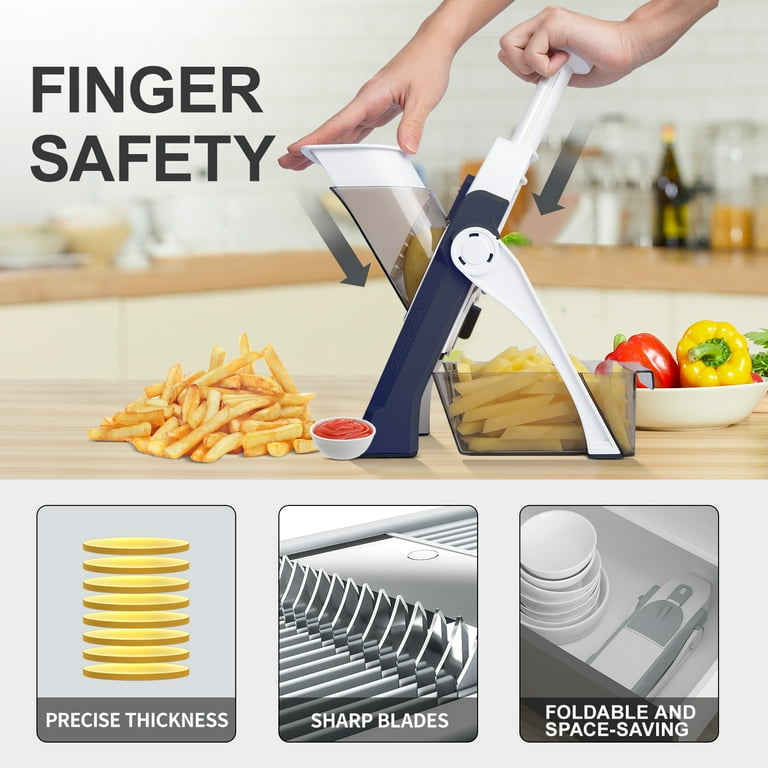 Mandoline De Cuisine SupMaKin Safety Slicer – Manuelle, Multifonction, Sécurité