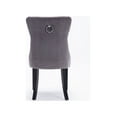 thumbnail image 6 of Dining Chairs Set of 2, Velvet Upholstered Kitchen Chairs with Button Tufted Design, Armless Side Chairs Accent Chair for Living Room, Grey, 6 of 9