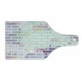 thumbnail image 1 of Wall Cutting Board, Vector Illustration of Graffiti Brick Wall Pattern Design Street Art, Decorative Tempered Glass Cutting and Serving Board, Wine Bottle Shape, Violet and Lavender, by Ambesonne, 1 of 1