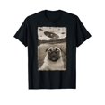 thumbnail image 2 of Vintage Pug UFO Encounters - Funny UFO and Pug Selfie T-Shirt Selected pure cotton interesting design DIY short sleeve t-shirt for men, soft and breathable, suitable for all seasons, comfort, 2 of 7