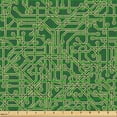 thumbnail image 2 of Ambesonne Abstract Green Fabric by the Yard Upholstery, Futuristic Grid Line, 3 Yards, Hunter Green Pale Green, 2 of 5