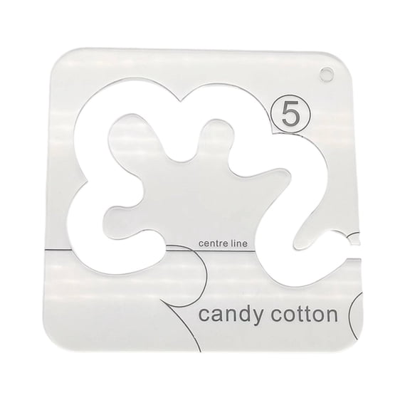 Free Motion Quilting Template with Quilting Frame for Domestic Sewing Machine Ruler (Candy Cotton Template)