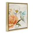 thumbnail image 4 of Stupell Industries Hummingbird & Flower Nectar Plants & Flowers Painting Gold Floater Framed Canvas Art Print Wall Art, 25 x 25, 4 of 10