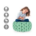 thumbnail image 2 of Tropical Storage Toy Bag Chair, Repeating Pattern of Summer Season Palm Trees on Stripes, Stuffed Animal Organizer Washable Bag, Large Size, Seafoam Forest Green, by Ambesonne, 2 of 3