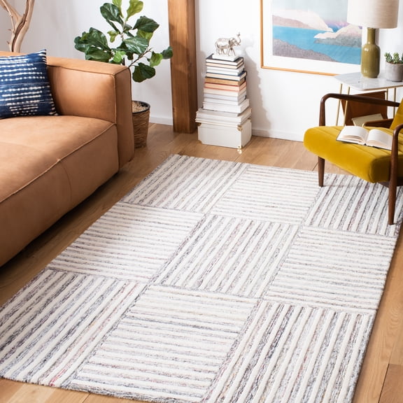 Safavieh Metro Brenton Geometric Striped Area Rug, Red/Ivory, 3' x 5'