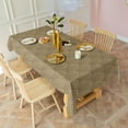thumbnail image 3 of Rectangle Waterproof Mocha Brown Tablecloth Reusable Washable Weight Fabric Table Covers for Restaurant,Picnic,Indoor and Outdoor Dining 60 Inch X 120 Inch, 3 of 6