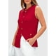 thumbnail image 3 of Chaleco tipo suéter PRETTYGARDEN para mujer, verano 2025, rojo, talla M, 3 of 9