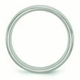 thumbnail image 3 of Stainless Steel 925 Sterling Silver Engravable Inlay Ridged Edge 8mm Brushed and Polished Ring Size 10.5 Jewelry Gifts f, 3 of 4