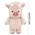 thumbnail image 3 of 24" Highland Cow Stuffed Animals,Cute Horned Yak Plush Toy with Soft & Cozy Texture for Relaxation and Comfort,Gift for The One You Love(Pink), 3 of 7