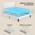 thumbnail image 6 of Full Size Bed Frame with Wingback Headboard and Under Bed Storage, 850lbs, White, 6 of 8
