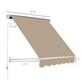 thumbnail image 3 of Retractable Patio Awning 6ft Cream - UV Sun Shade Window Cover w/Hardware, 3 of 9