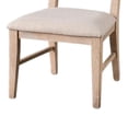 thumbnail image 4 of Ellon Side Dining Chair Set of 2-Distressed Natural Brown Wood-Beige Fabric, 4 of 6