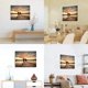 thumbnail image 5 of Arte mural en lienzo con puente y lago al atardecer, decoración paisajística para sala, 5 of 6