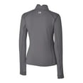 thumbnail image 3 of Women's Cutter & Buck  Gray Florida Gators Swinging Gator Traverse Stretch Quarter-Zip Pullover Top, 3 of 3