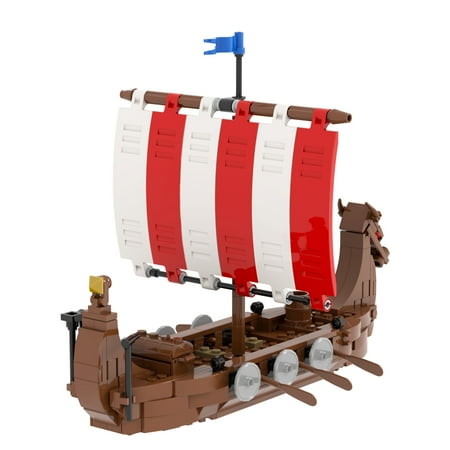MOOXI Medieval Knights Viking Warships Building Set,Classic Creative Building Blocks Children Kit,Gifts for Kids(298pcs)