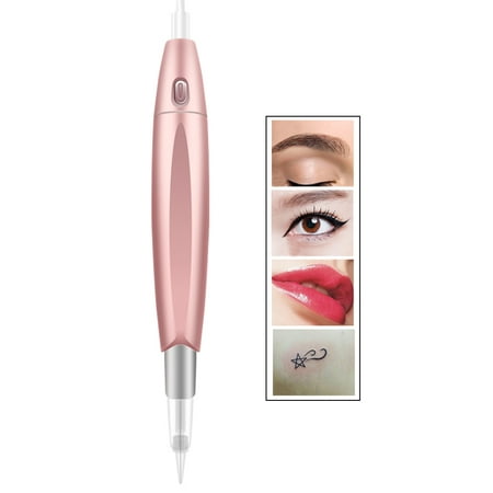 Pinkiou Rotary Tattoo Machine For Permanent Eyebrow Microblading Eyeliner Makeup Full Lip (Rose