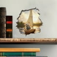 thumbnail image 2 of Sailboat Mouse in Mouse Hole Decal - Mouse Hole 3D Wall Sticker, 2 of 5