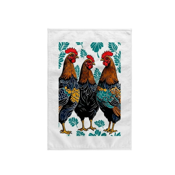 3dRose, Three French Hens Cut-Out Stencil-Style, 15x22 Hand Towel