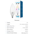 thumbnail image 4 of Bombilla Vela Inteligente Soporte Regulable Temporizador Interruptor 4W Smart E12 Irfora Bombilla, 4 of 7
