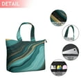 thumbnail image 2 of Teal Gold Marble Wave Pattern Travel Tote Bags for Women Carry On,Large Weekender Bags for Women Travel,Multi Functional Duffle Bag for Work,Shopping,Sports, 2 of 5