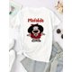 thumbnail image 2 of Camiseta informal de cuello redondo para mujer, de punto, de manga corta con estampado gráfico de Mafalda, ideal para todas las estaciones, ideal para practicar deporte., 2 of 7