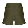 thumbnail image 5 of Miluxas Girls Shorts Casual Solid Color Short Pants Summer Ruffle Beach Shorts with Pockets Army Green-A 140(7 Years), 5 of 7